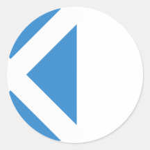 Disentis, die Schweiz-Flagge Runder Sticker