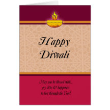 Diwali Gruß-Karte mit Lampe