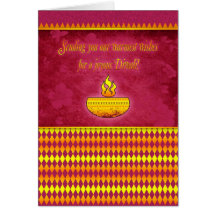 Diwali Gruß-Karte mit Lampe