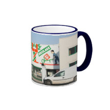 DIY shop, France with DIY  mural 2 Mug
