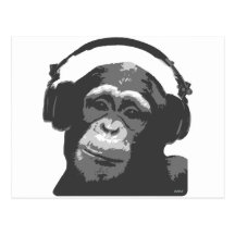 DJ-AFFE POSTKARTE