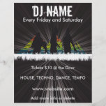 DJ beschattet Musik-Flyer