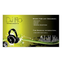 DJ - Diskjockeymusikkoordinator Visitenkartenvorlagen