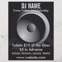 DJ-NamensLautsprecher-Musik-Flyer