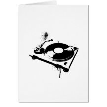 DJ-Turntable Grußkarten