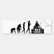 DJ- u. Lux-Vinylliebhaber DJ, die Diskjockey mit e Auto Sticker