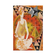 DMT GEISTIGES GRAFFITI-REIKI-FLOWER VON DER LEBEN- GALERIE GEFALTETE LEINWAND