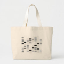 DNS kodiert Kunst-Schwarzes auf Weiß Taschen