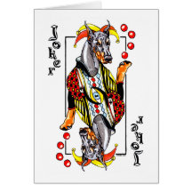 Dobermann-schwarzer Joker Karten
