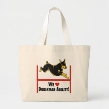 Dobermannpinscher-Agility-Liebe Einkaufstasche