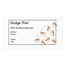 Dodge dieses! Plage-Kontrolle - Grenze - Geschäft Visitenkarte