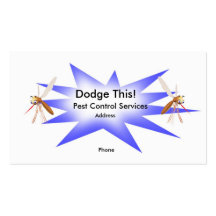 Dodge dieses! Plage-Kontrollen-Blau - Geschäft Visitenkarte