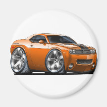 Dodge-Herausforderer-Orangen-Auto Kühlschrankmagnet