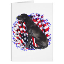 Dogge-Patriot Grußkarte