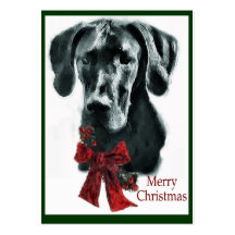Dogge-schwarze Weihnachtsgeschenke Visitenkarten Vorlagen