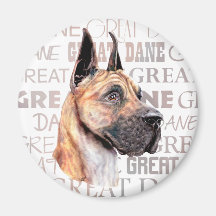 Dogge-Show färbt Brindle Magnete