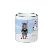 Dogge-Winter-Szene Teetasse