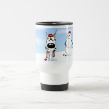 Dogge-Winter-Szene Teetasse