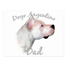 Dogo Argentino Vati 2 Postkarte