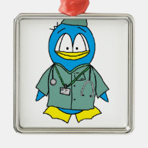 Doktor Penguin Weihnachtsbaum Ornament