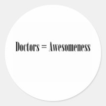 Doktoren = Awesomeness Runde Sticker