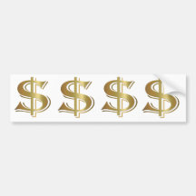 Dollar-Zeichen-Autoaufkleber