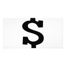 Dollarzeichenikone Personalisierte Photo Karte
