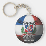 Dominikanische Republik-Flagge umfaßte Baseball Schlüsselband