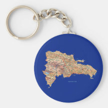 Dominikanische Republik-Karte Keychain Schlüsselband