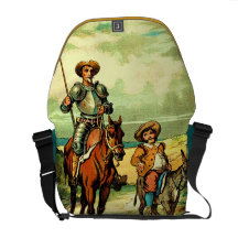 Don Quichote und Sancho Panza Kuriertaschen