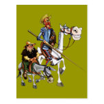 DON QUIJOTE, SANCHO, ROCINANTE y RUCIO - Cervantes Postkarte