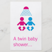 DoppelBabyparty Bedruckte Flyer