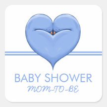 Doppeltauben-Herz-blauer Babyparty-Geschenk-Aufkle