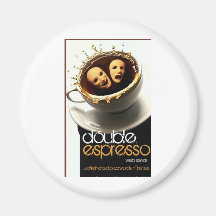 Doppelte Espresso-Netz-Reihe Kühlschrankmagnet
