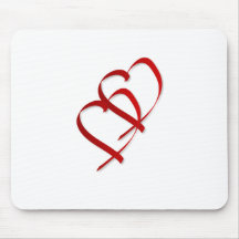 Doppelte Herz-Mausunterlage Mousepads