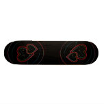 Doppelte Herzen im Schwarzen Individuelle Skateboards