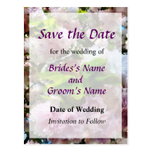 Doppelte Kirschblüten Save the Date Postkarten