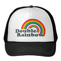 Doppelter Regenbogen Retrokultkappe