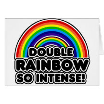 Doppelter Regenbogen so intensiv Grußkarte