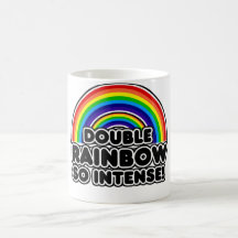 Doppelter Regenbogen so intensiv Kaffee Tassen
