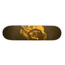 Doppelter Tau des Löwe-Skateboards (Gold) Individuelle Skateboarddecks