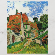 Dorf-Straße in Auvers, Vincent van Gogh Flyerdruck