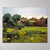 Dorf-Szene, Childe Hassam Posterdrucke