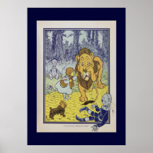 Dorothy und der Cowardly Löwe-Leinwand-Druck Plakat