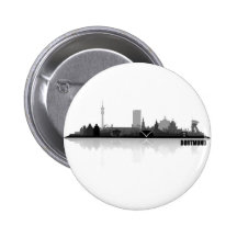 Dortmund City Skyline Anstecknadelbuttons