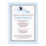 Dottie Elefant-(hellblaue) Babyparty laden ein Einladungen