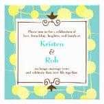 Dotty (Bubblegum Blau-) Hochzeit Individuelle Einladung