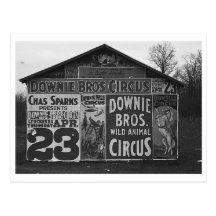 Downie Bros. Zirkus-Plakate 1936 Vintag Postkarte