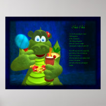 Drache-Cocktail-Bar: Chi-Chi Plakat