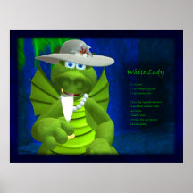 Drache-Cocktail-Bar: Weiße Dame Poster